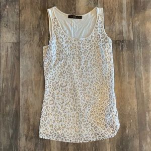 The Limited XS Sequin Cheetah Print Tank Top